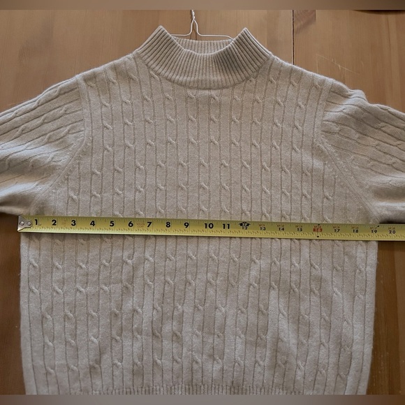 Charter Club Cashmere Cable Knit Short Sleeve Sweater - Picture 3 of 3